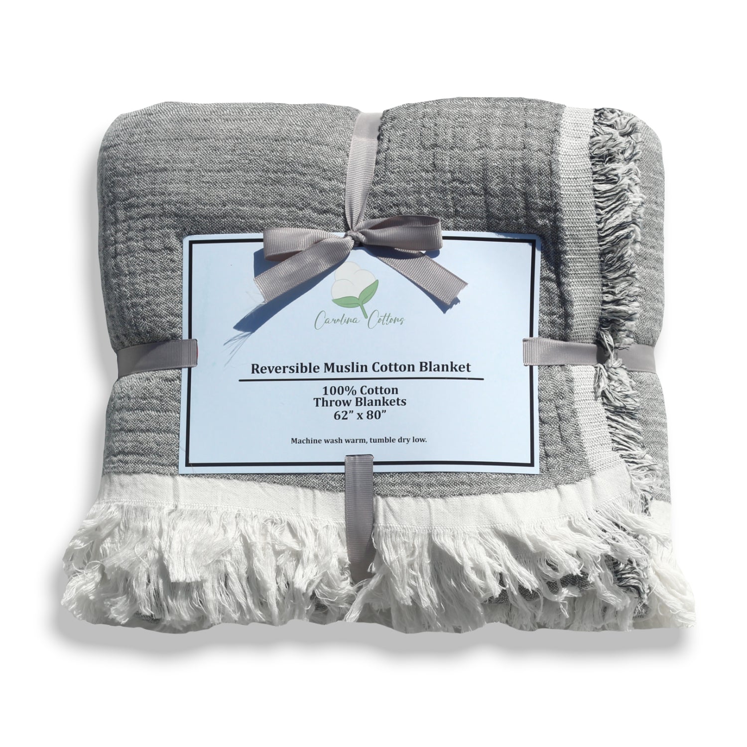 100% Cotton Reversible  Muslin Throw Blankets