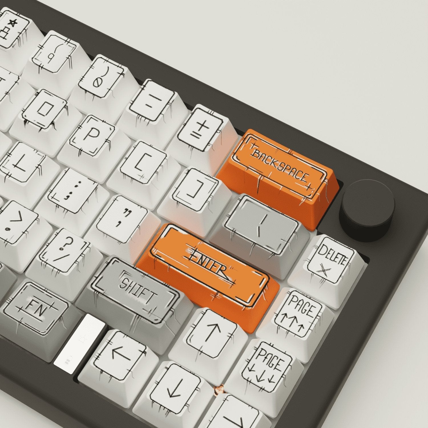 Marker Design Keycaps and Mechanical Keyboard