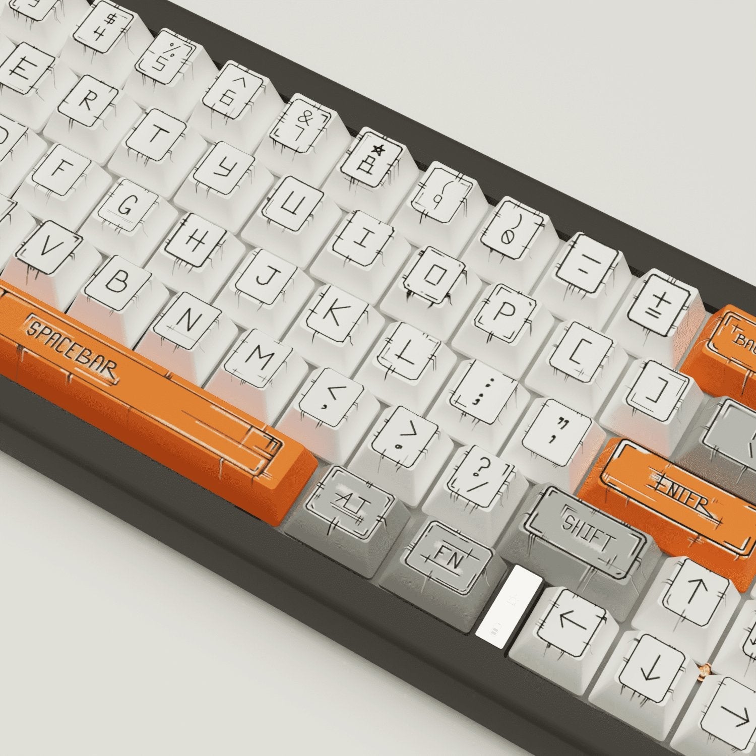 Marker Design Keycaps and Mechanical Keyboard